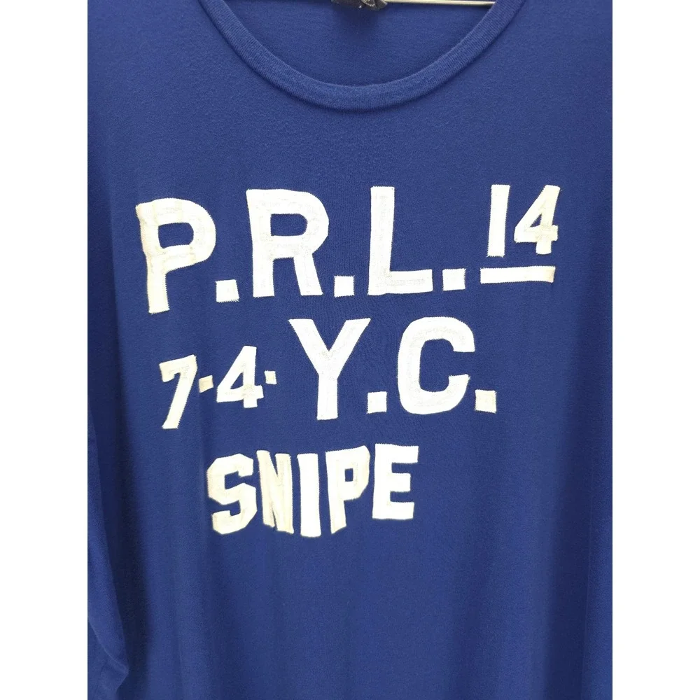 Vintage Y2K Polo Ralph Lauren Mens XXL Blue PRL Snipe‎ Graphic T Shirt Cotton